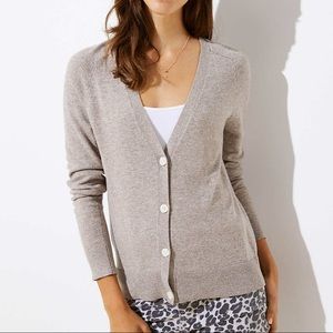 LOFT Signature V Neck Cardigan